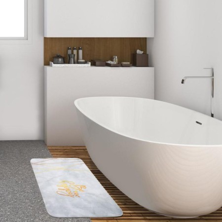 Bathroom mat Ethel "Be Happy", 80x50 cm, velor