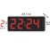 Electronic wall clock, with an alarm clock, 33.7 x 11.4 x 4.5 cm, red numbers