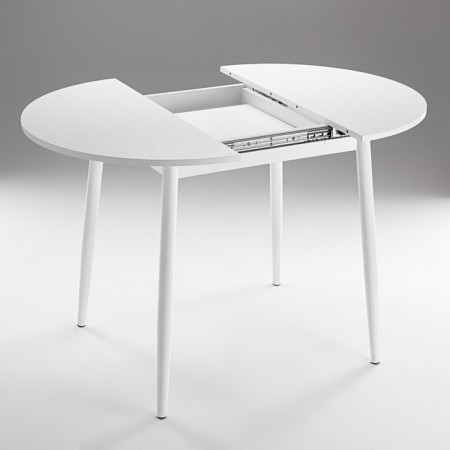 The sliding round round "Orion Mini", 800/1110x800x750, the legs are white/white-2