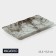 Glass Serving Magistro "Marble", 25.5 × 13.5 × 2 cm, white color