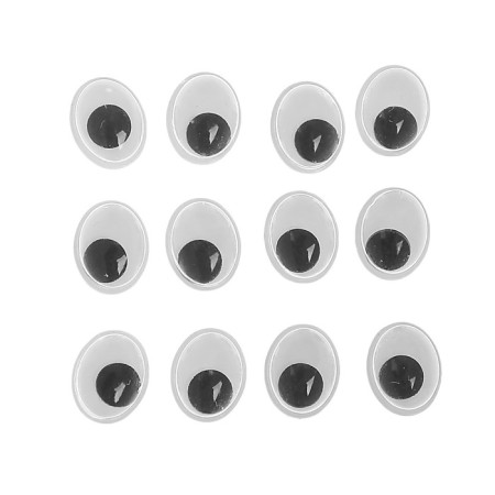 Glue -based eyes, set 334 pcs, size 1 pc: 0.8 × 1 cm-1