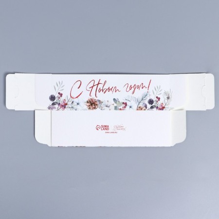Box for Makarun "Snow Wreath" 18 x 5.5 x 5.5 cm, New Year-4