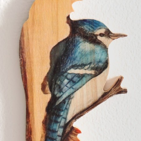 Panel Interior tree "Blue Bird" 12x0.7x19 cm-2
