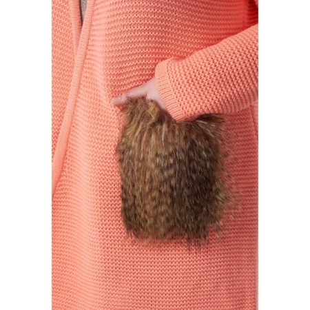 Cardigan female, size 52, coral color-5