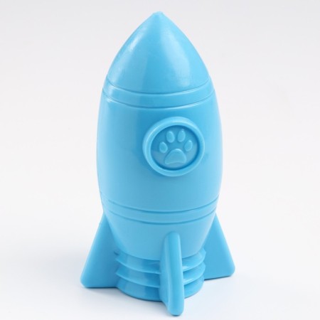 Toy for the treats "Rocket", 7.8 x 7.8 x 13.5 cm, blue-1