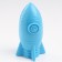 Toy for the treats "Rocket", 7.8 x 7.8 x 13.5 cm, blue