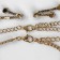 Set 4 objects: earrings, necklaces, bracelet, jacqueline ring, 2 threads, white color in gold