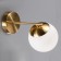 Wall lamp (sconce) marble, 1xe27, brass color