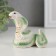 Souvenir Ceramics "Light green cobra" with gold set of 3 pcs 3.5x5.7x6.5 cm