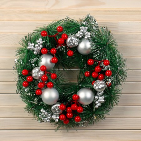 New Year's Wreath D-25 cm "Apples and Berries"