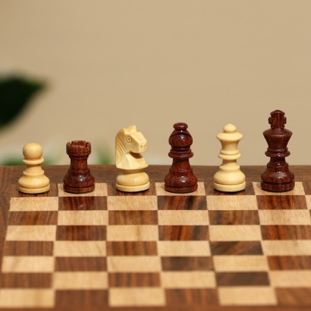 Checking chess with drawers, board 20x20 cm, shisham tree-2