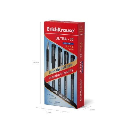 Ballic handle Erichkrause Ultra-30 Original, node 0.7 mm, black ink, letter length 1000 meters-2