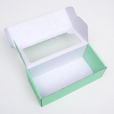 Self -charged box, with a window, mint, 16 x 35 x 12 cm mix-6