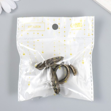 Retro metal hook bronze 3.9x3.3x2.7 cm-4