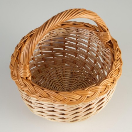 Basket "Lukoshko", bottom 10 cm, top 16 cm, height 11/19 cm, willow-3