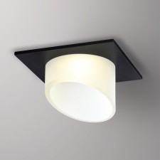 Lamp built -in Novotech. Lirio, 9W, GU10, 66x92x92 mm, black color