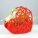 Kashpo wooden "Heart" 20x10x20 cm red