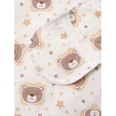 A set for a newborn (hat/blouse/slider) "lion", milk color, height 56 ​​cm-2