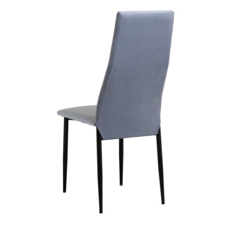 Chair "Wave", black/velor Blue Stone-4