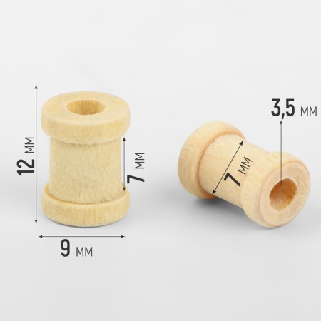 A set of wooden coils without a coating, 50 pcs, d = 0.9 × 1.2 cm-1