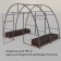 Glocked bed, 195 × 50 × 15 cm, brown, Greengo
