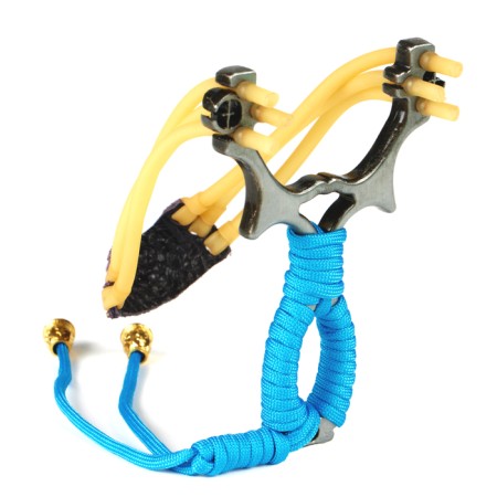Metal slingshot in the braid, color mix