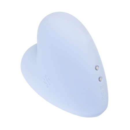Vacuum-wave contactless stimulator of the Satiffyer Cutie Heart, silicone, blue color-13