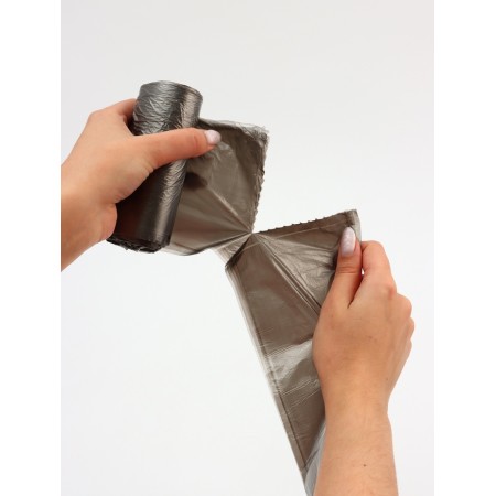 Garbage bags in the roll "Upakland" 30 l, black, PND, thickness 5 μm, 50 pcs-3