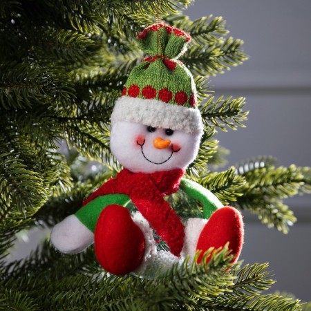 Christmas tree toy "Snowman", from batteries, glow of multi-2