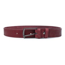 Women's belt, burgundy color