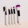 A set of makeup brushes, 5 objects, black/white color