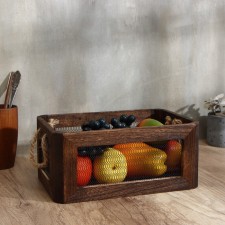 Basket for storing products Magistro Italy, 32 × 21 × 14 cm, color dark tree
