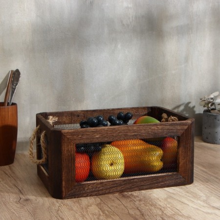 Basket for storing products Magistro Italy, 32 × 21 × 14 cm, color dark tree