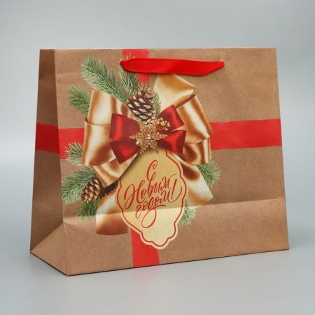 Craft horizontal “Gift for New Year”, Ml 27 x 23 x 11.5 cm, New Year-3