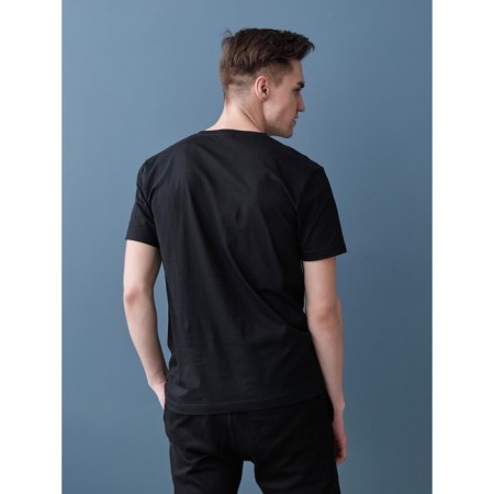 Male T -shirt, size 46, black color-4