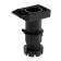 Plastic tundra support adjustable d = 40, h = 100-140 mm, with clip, black, set 4 pcs