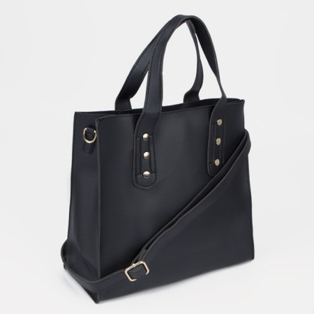 Bag Female Tout with zipper, black color-1