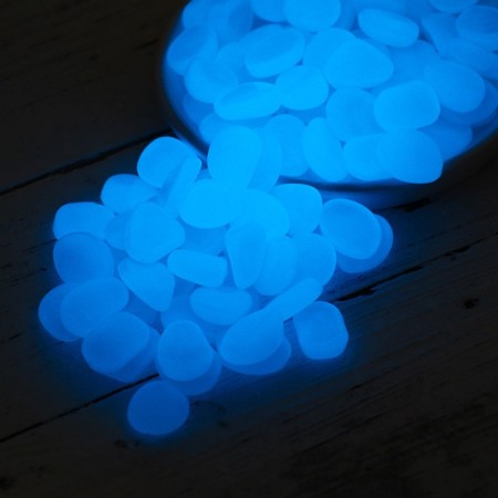 Decorative stones for the aquarium, luminous, 20 mm, 200 g, white-1