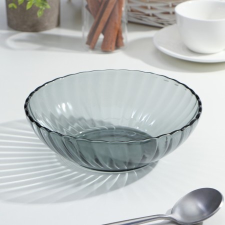 ELICA salad bowl, D = 20 cm, glass, Lava Grey