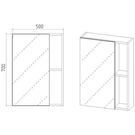 Viant mirror “Boston 50” 160x500x700 mm, right/left, without light-4