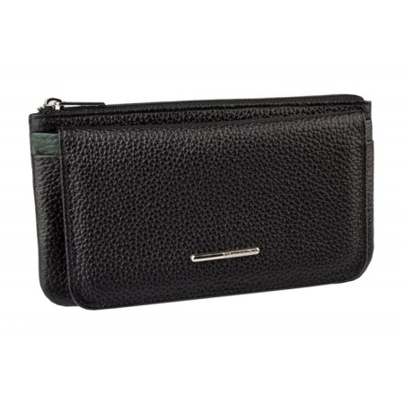 Purse with lightning, black-green color