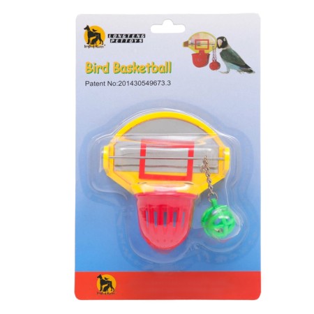 Bird toy "Basketball Ring", 9.5 x 11 x 6 cm (ball 2.5 cm, basket 4.6 cm)-7