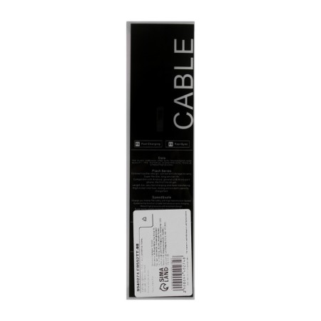 Lightning cable - usb, 2.4 a, braid fabric, flat, 1 meter, black-5