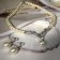 Set 2 objects: earrings, necklace “vernissage” pearl drop, white color in silver, 45 cm