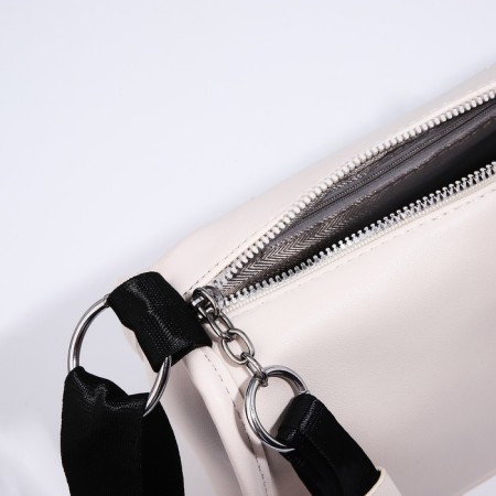 Cross-Bodi Bag on a zipper, beige color-4
