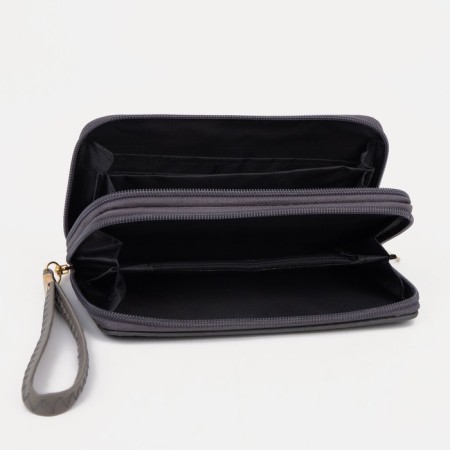 Women's wallet on lightning, gray color-2