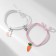 Bracelets "Demetrons" Assol, hare and carrot, white-pink color