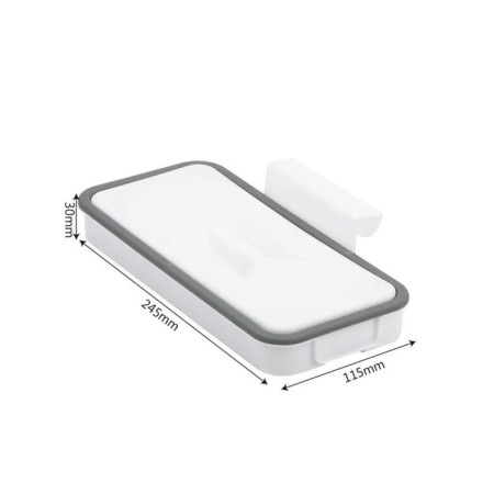 Holder for the garbage bag suspended on the door 1.7 cm, white color-10