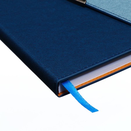 Organizer, A5, 140 sheets, cage, cover of the leatherette "style", blue-2