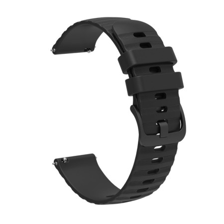 Watch strap, 20 mm, silicone, black